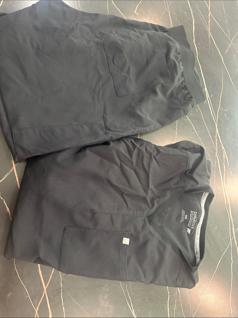 Fabletics Men's Black Medical Scrub Set